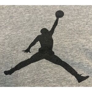 Jordan T-shirt Size XL Gray Black‎ Jumpman Short Sleeve Crew Neck Cotton Blend